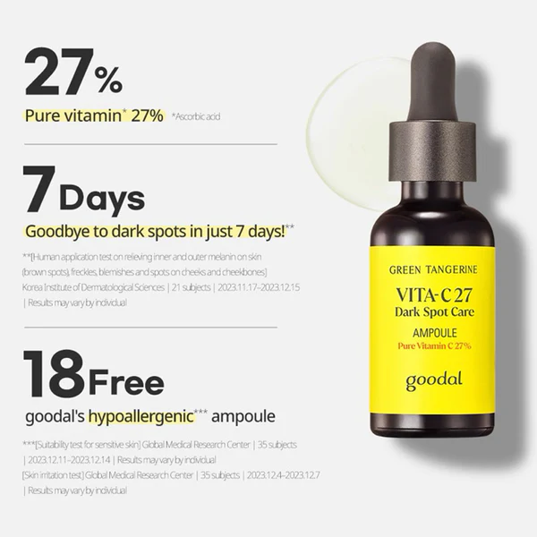 Goodal Green Tangerine Vita C 27 Dark Spot Care Ampoule